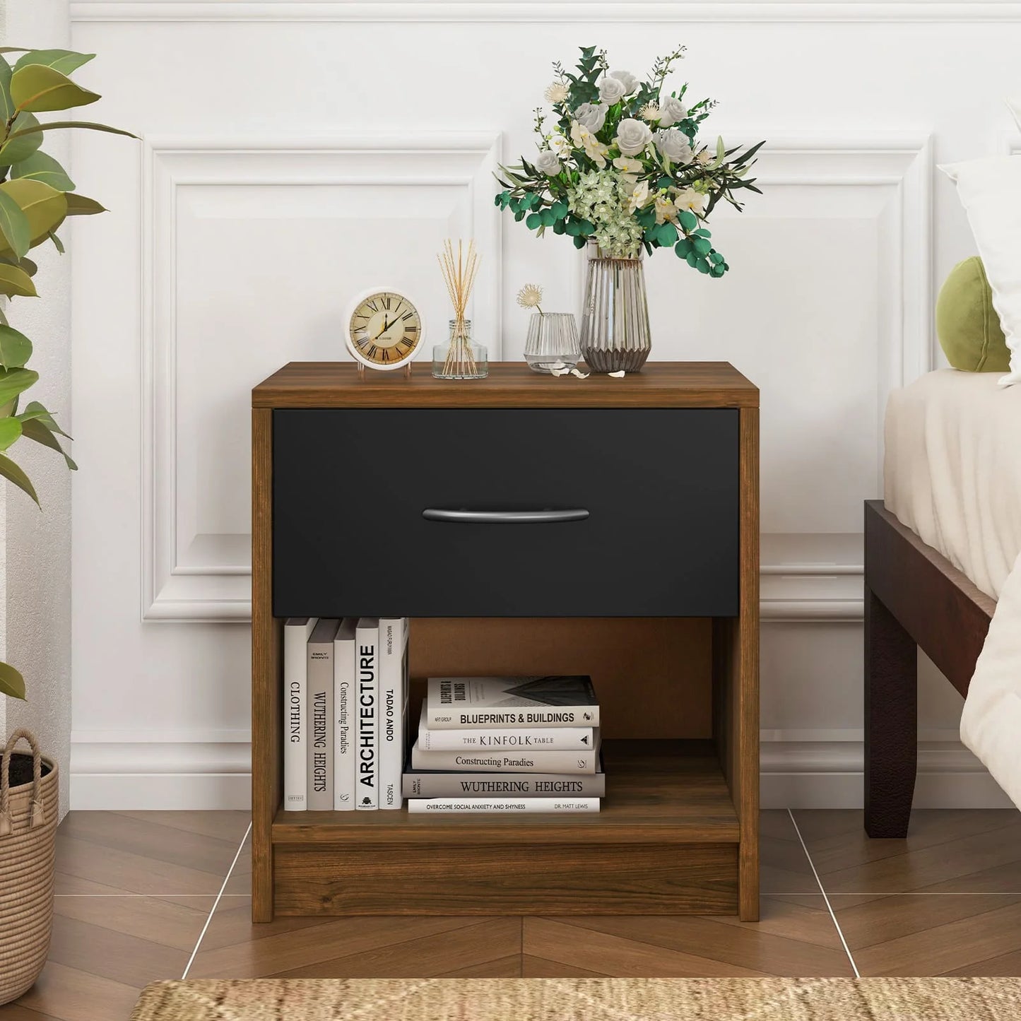 1 Draw Open Shelf Night Stand